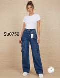 Jeans Corte Cargo para Dama - SU0752