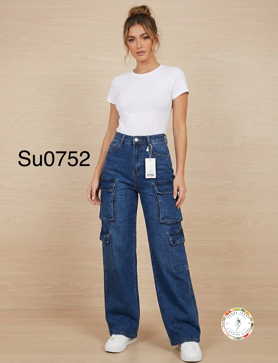 Jeans Corte Cargo para Dama - SU0752