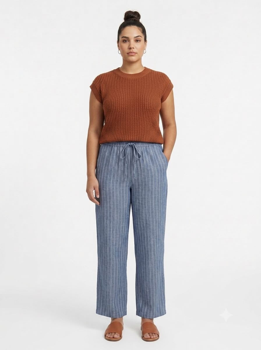 Pantalón Pierna Ancha Talla Grande para Dama - WS831