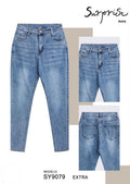 Jeans Skinny Extra Tiro Alto para Dama - SY9079