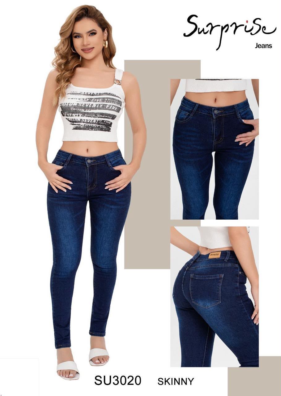 Jeans Skinny Tiro Alto para Dama - SU3020