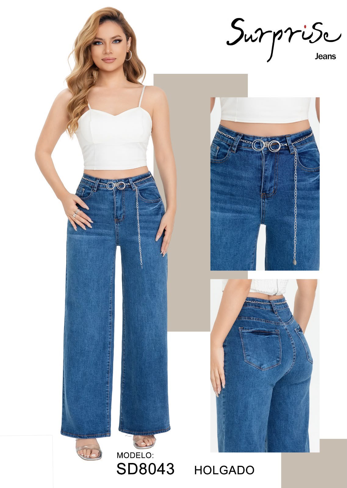 Pantalón Holgado Casual para Dama - SD8043