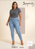 Jeans Skinny Extra Tiro Alto Tallas Extra para Dama - SU9277