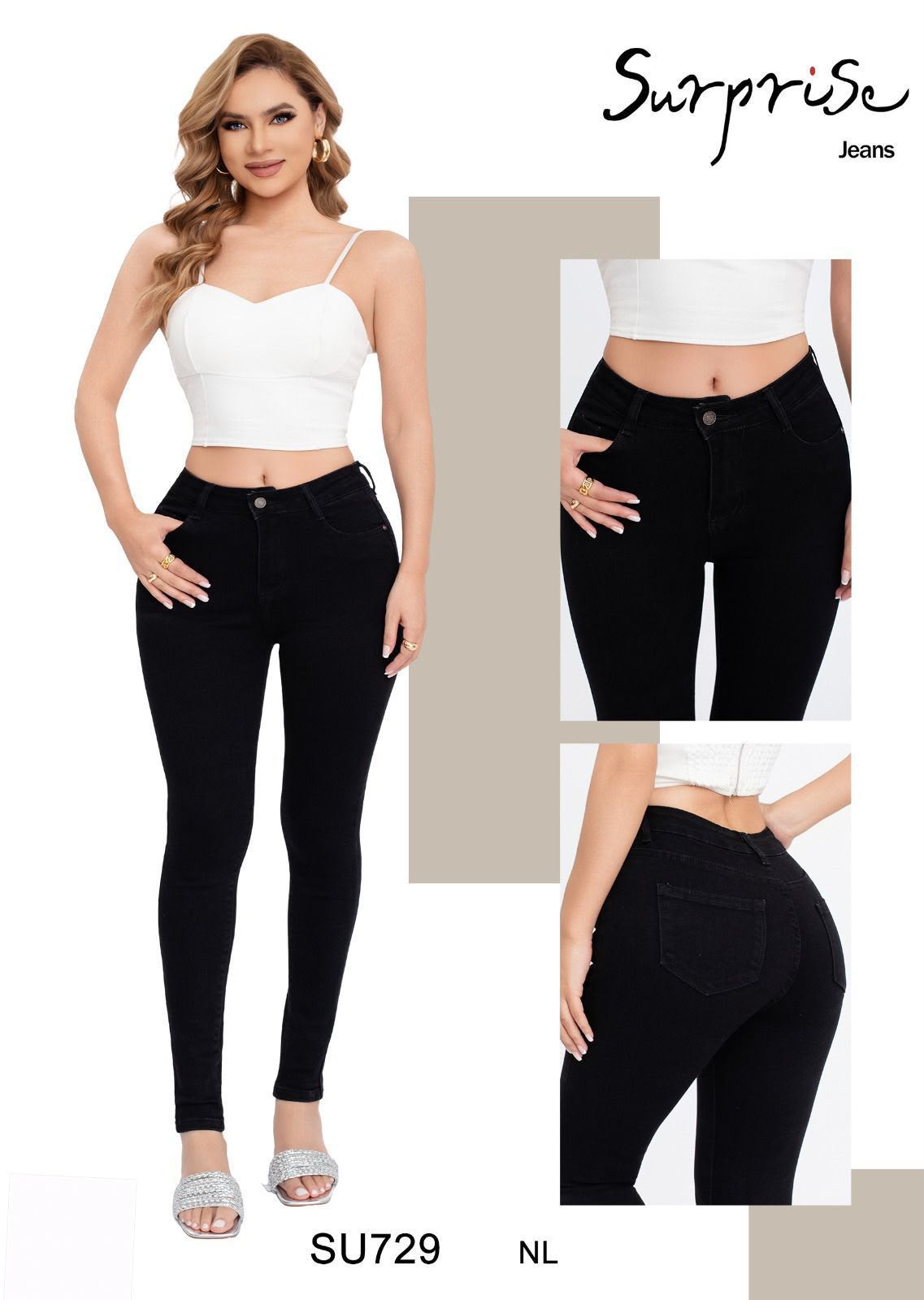 Jeans Corte Skinny para Dama - SU729