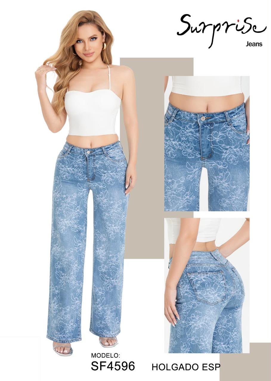 Jeans Corte Holgado  para Dama - SF4596