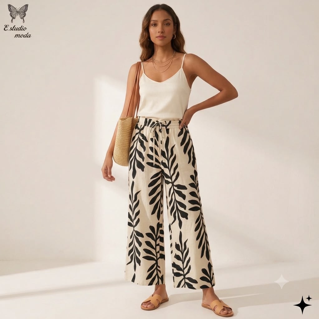 Pantalón Pierna Ancha Casual para Dama - WS922
