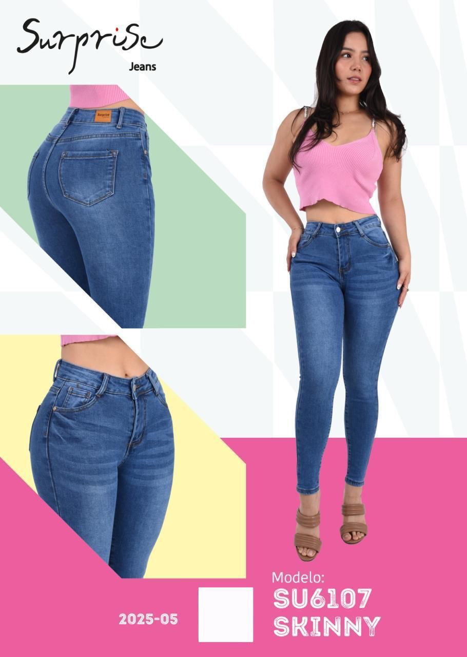 Jeans Corte Skinny Clásico para Dama - SU6107