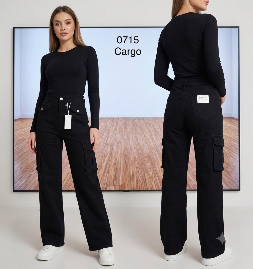Jeans Corte Cargo para Dama - SU0715