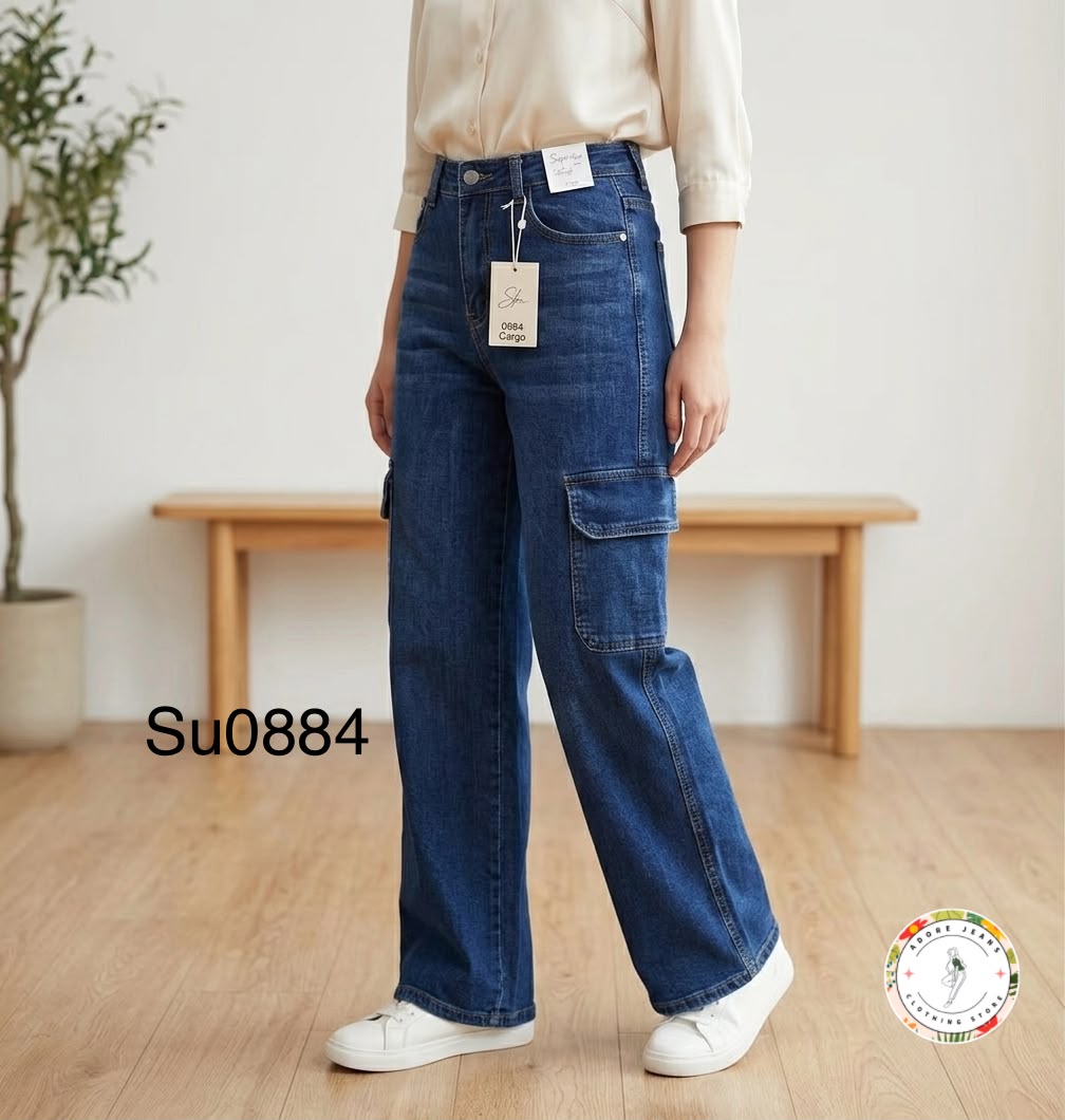 Jeans Corte Cargo para Dama - SU0884