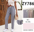 Pantalón Pierna Ancha Colores Frescos Talla Grande - ZY786