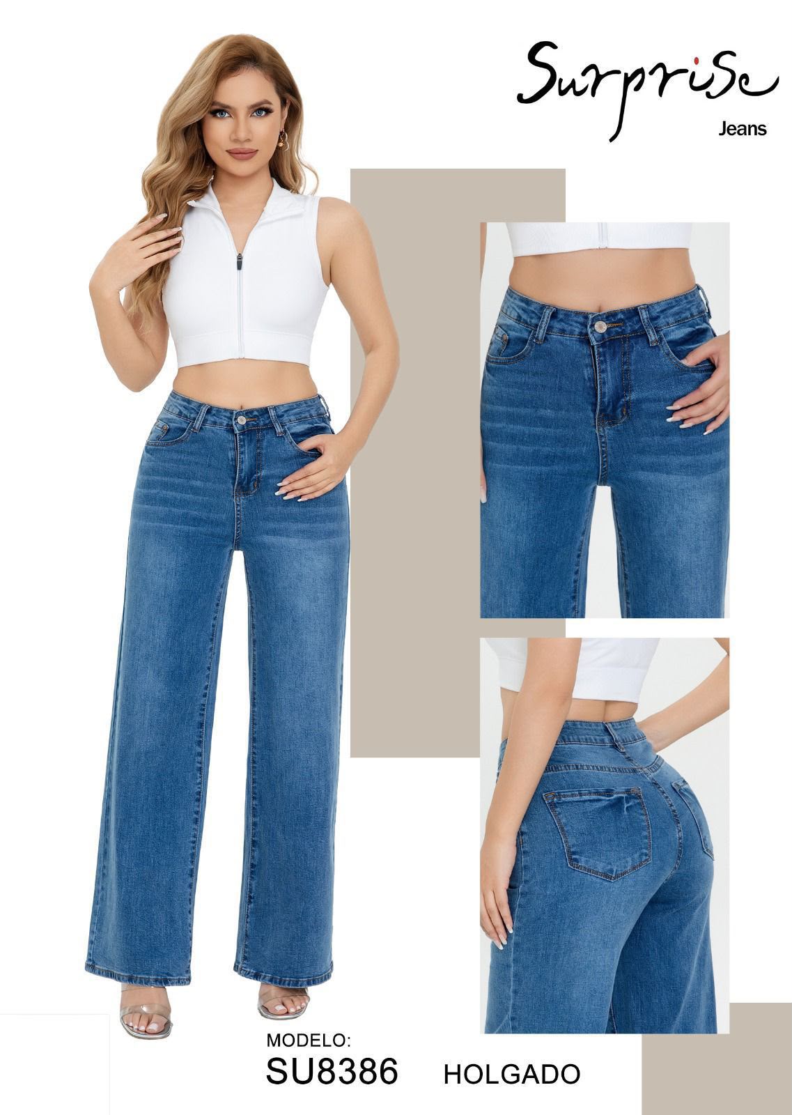 Pantalón Holgado Casual para Dama - SU8386