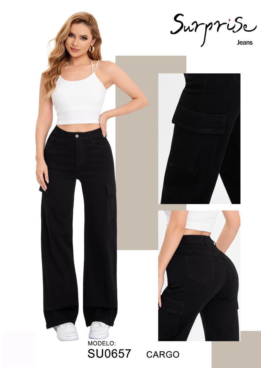 Jeans Corte Cargo para Dama - SU0657