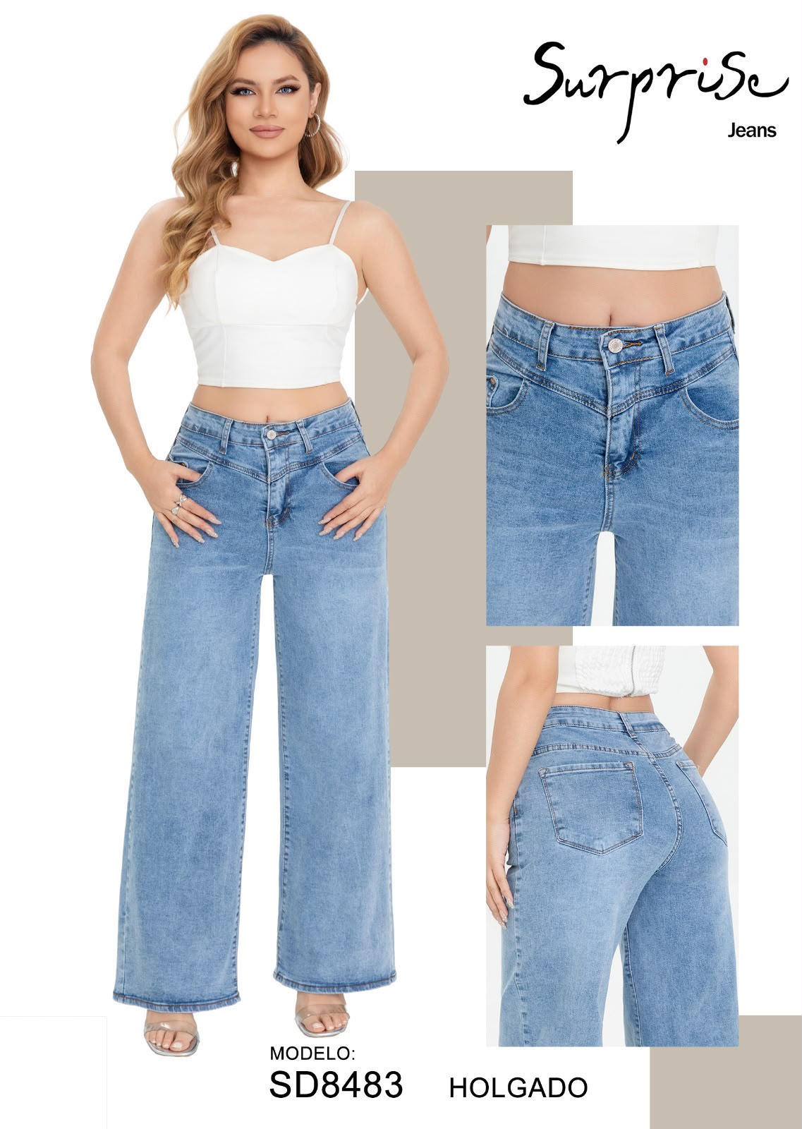 Pantalón Holgado Casual para Dama - SD8483
