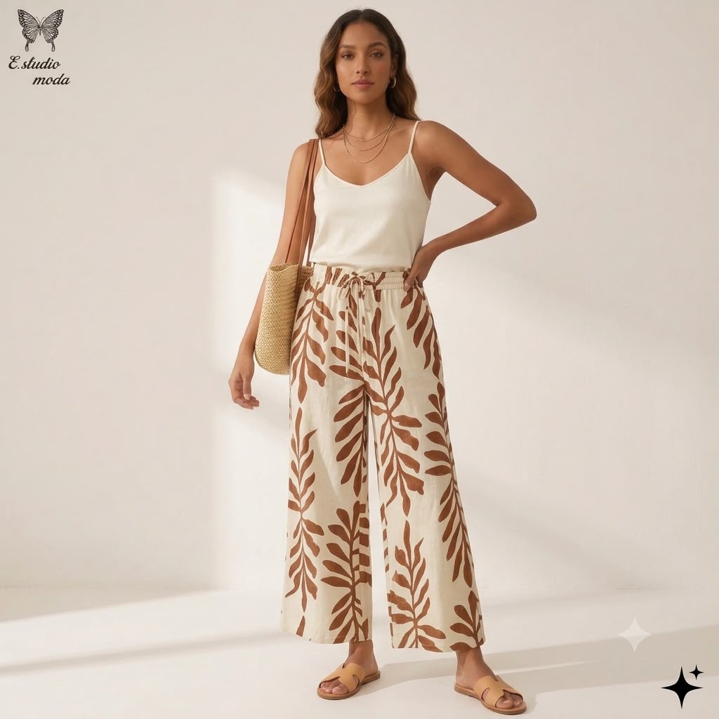 Pantalón Pierna Ancha Casual para Dama - WS922