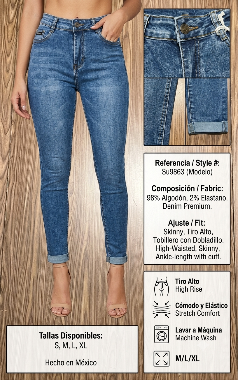 Jeans Skinny para Dama - SU9863