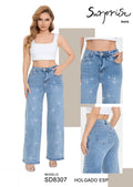 Pantalón Holgado con Acabado Brillo para Dama - SD8307