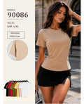 Blusa básica de manga corta para Dama - 90086