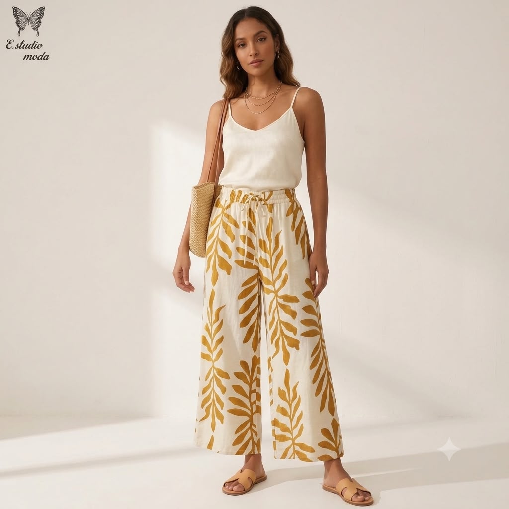 Pantalón Pierna Ancha Casual para Dama - WS922