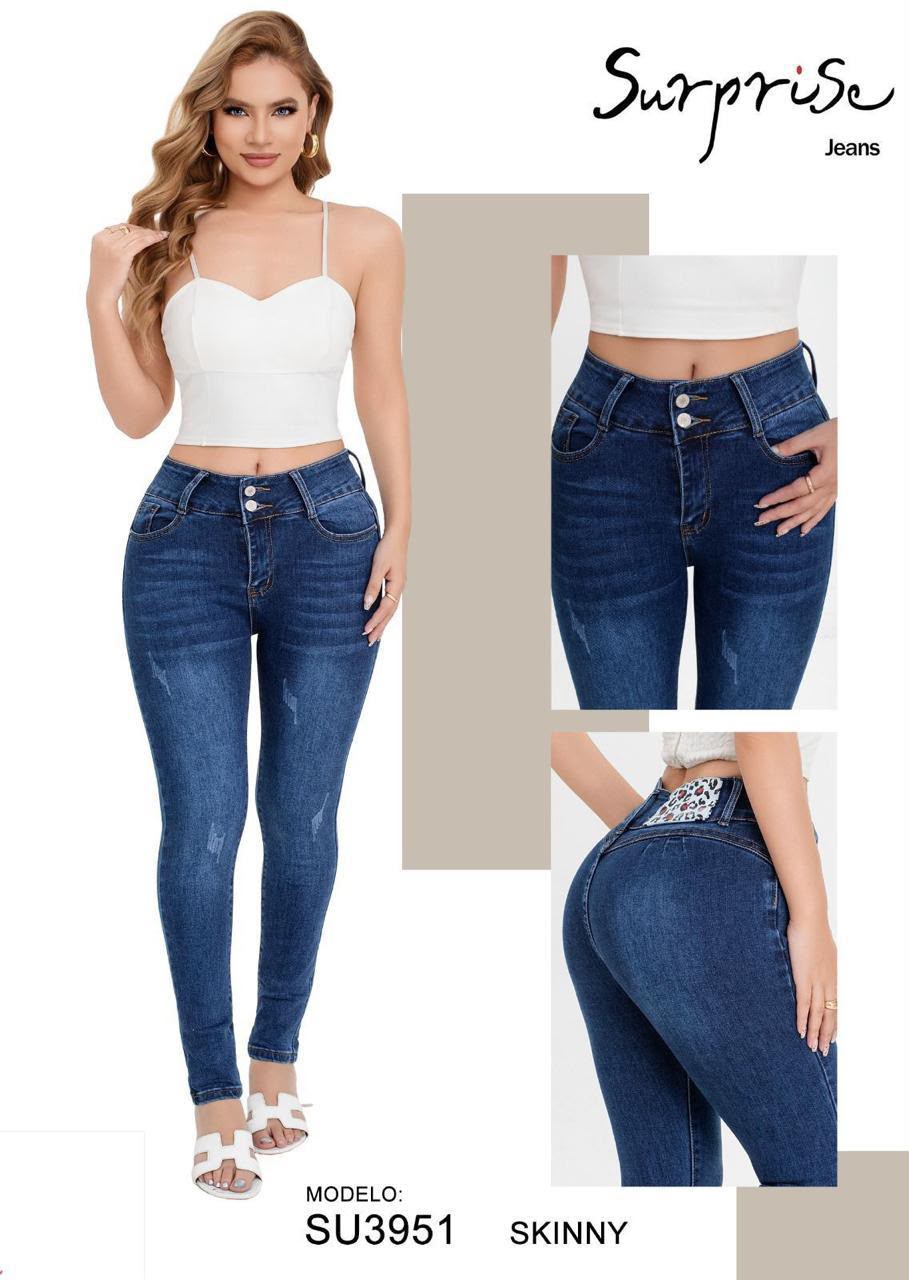 Jeans Skinny Tiro Alto para Dama - SU3951