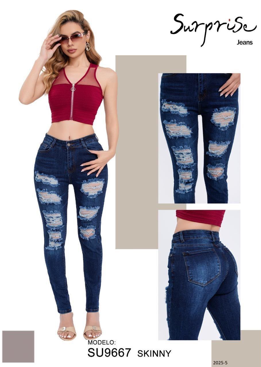 Jeans Corte Skinny para Dama - SU9667
