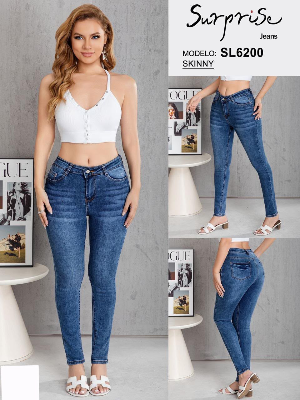 Jeans Skinny liso y comodidad - Modelo SL6200