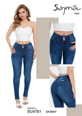 Jeans Skinny Tiro Alto para Dama - SU4761