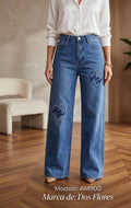 Pantalón Holgado con Acabado Brillo para Dama - AM900