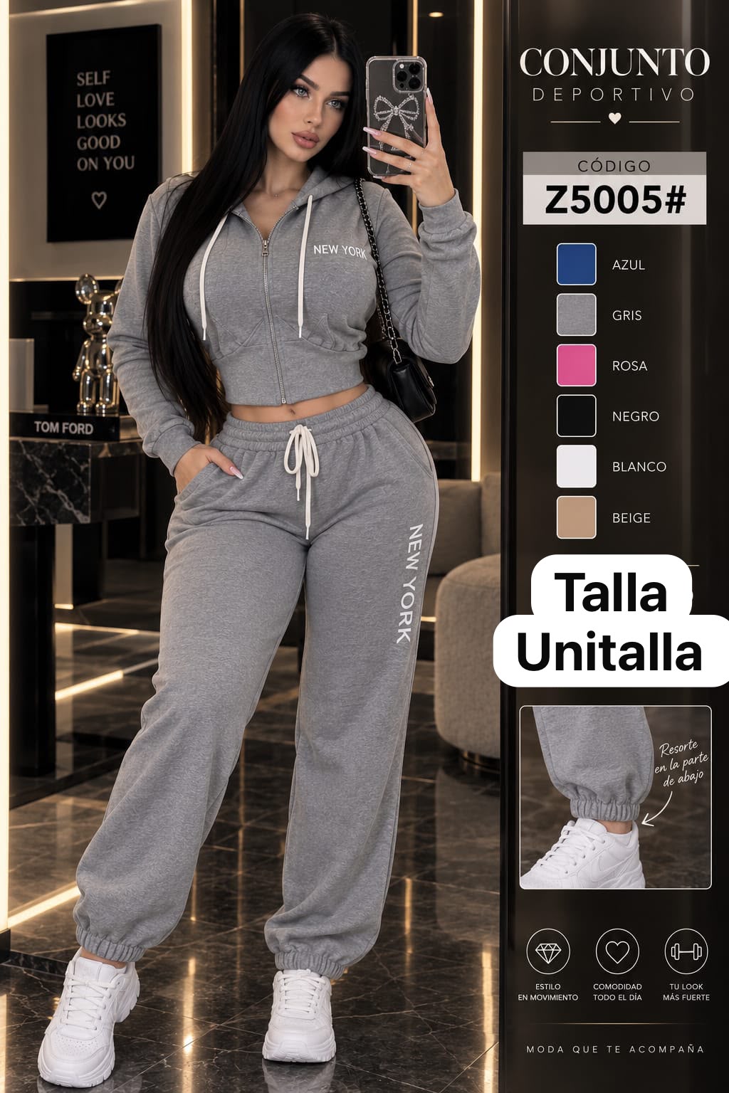 Conjunto deportivo con capucha para Dama - Z5005