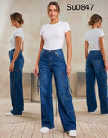 Jeans Corte Cargo para Dama - SU0847
