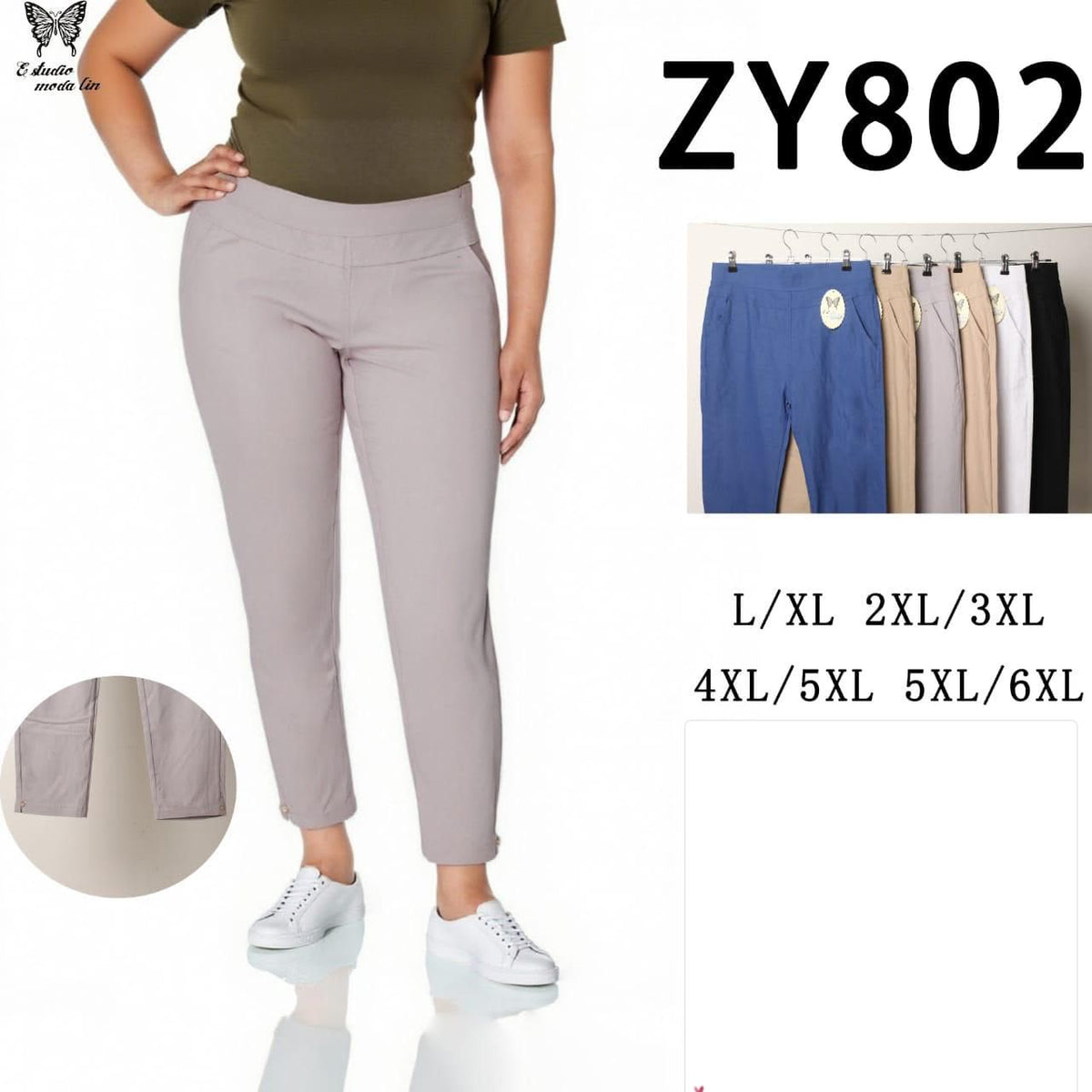 Jeans Corte Recto Tipo Malla para Dama - ZY802