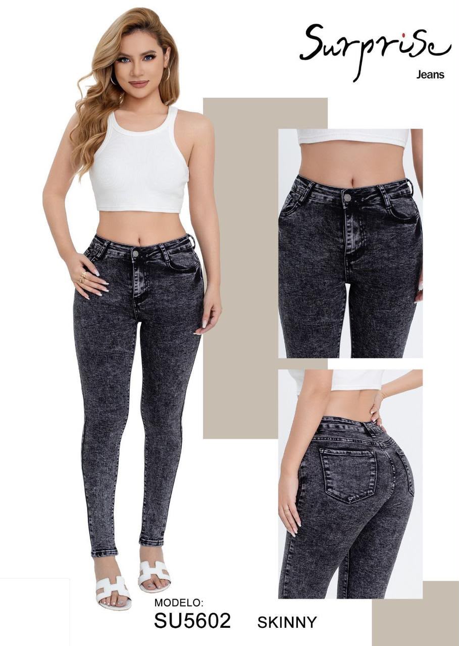 Jeans Skinny Tiro Alto para Dama - SU5602